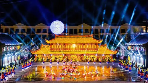 toàn cảnh Grand World Phú Quốc lung linh về đêm với ánh đèn rực rỡ